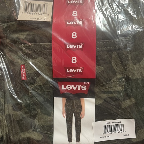 Levi's Twill Jogger Pants Forest Camo Boy's/Girl’s Sz 8 & 12 MSRP$42 - Picture 8 of 8